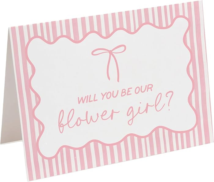 Will you be our flower girl card. Cute Proposal card for wedding party flower girl. Printed card.... | Amazon (US)
