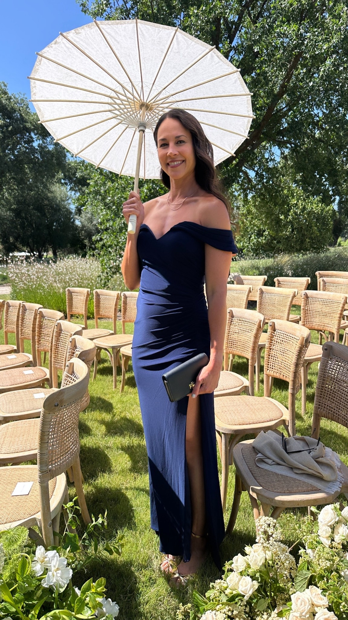 ✨ When I say this La Femme Off-the-Shoulder Fully Ruched Floor-Length Gown is stunning, I mean it. I wore it in Navy (Size 4) to a chic outdoor wedding in wine country and lost count of the compliments. 🌙 It also comes in Purple and Red — each one just as breathtaking.

The ruching, the off-the-shoulder elegance, the way it moves… this dress is pure classy meets sexy. I kept my accessories minimal with a simple black Ralph Lauren clutch, gold Nordstrom heels, and a delicate gold necklace — because when the dress is this gorgeous, it’s the star of the show. ✨
And yes — I danced for seven hours in those heels without a single blister. They’re that comfortable. 💃

Perfect for: 💍 Wedding guest attire 🎉 Formal galas & black-tie events 🍷 Wine country celebrations 🌟 Any moment you want to feel like a million bucks

#WeddingGuestDress #FormalDress #LaFemme #NordstromStyle #EveningGown #BlackTieDress #OffTheShoulderDress #RuchedDress #NavyGown #WeddingGuestStyle #FormalEventOutfit #OccasionWear #WineCountryWedding #WeddingSeasonReady #DanceAllNight


#LTKOver40 #LTKWedding #LTKShoeCrush