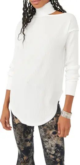 Just for You Cutout Thermal Turtleneck Top | Nordstrom