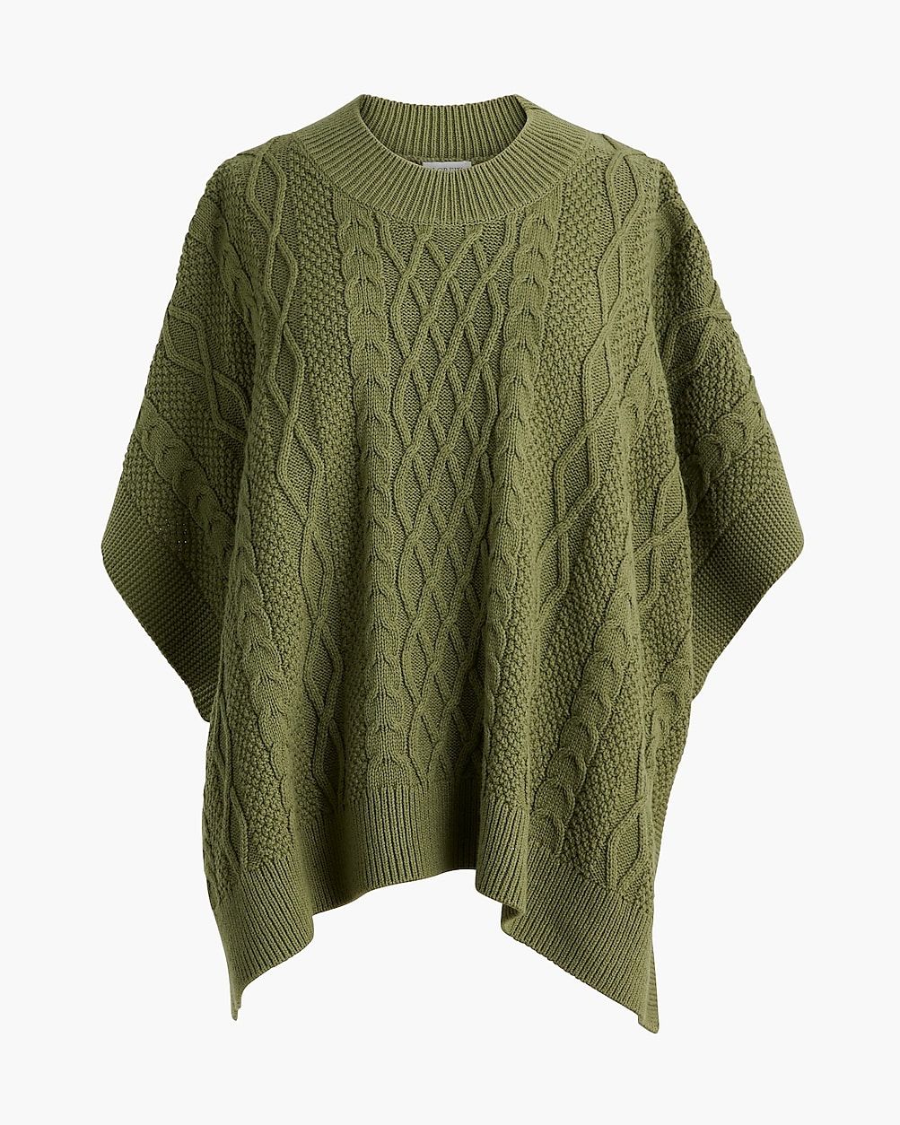 Fisherman cable-knit poncho | J.Crew Factory