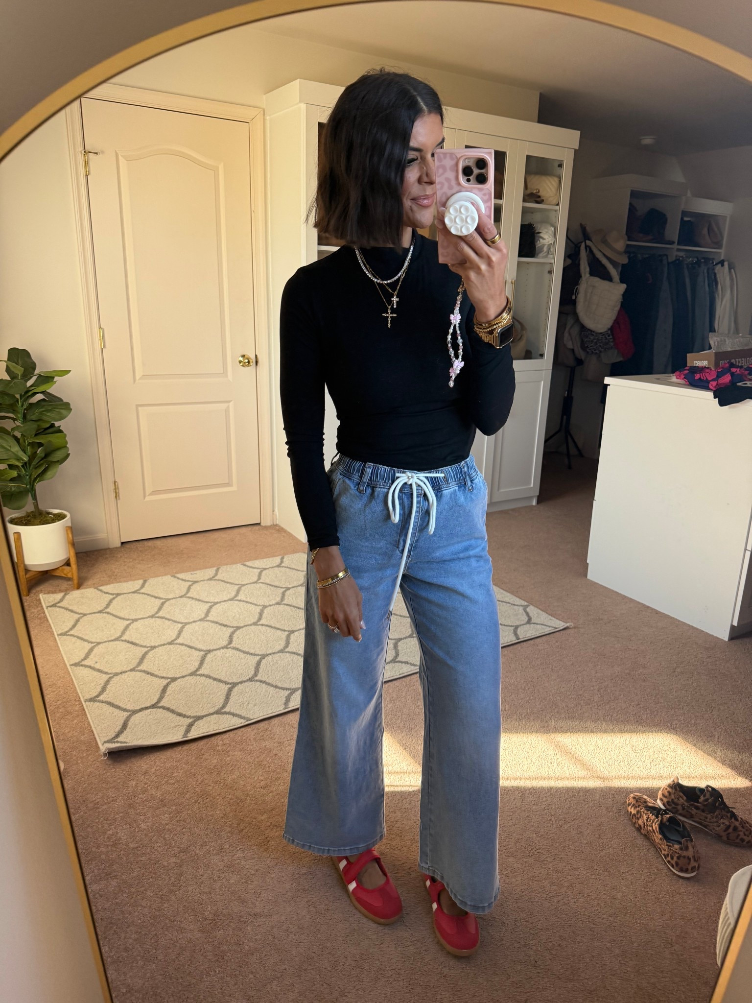 Size small in turtleneck, size 2 in jeans

#LTKSeasonal