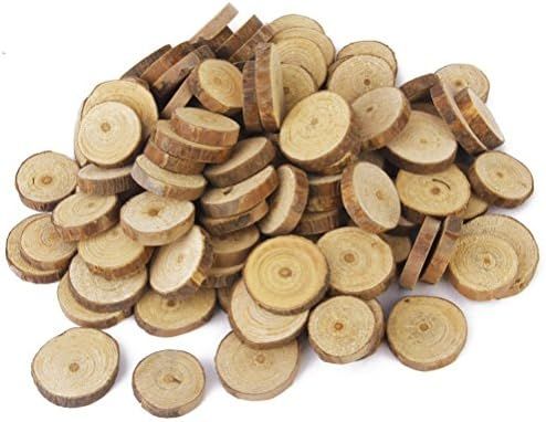 Tinksky Wood Slices Log Slices for DIY Crafts Wedding Centerpieces,100pcs | Amazon (US)