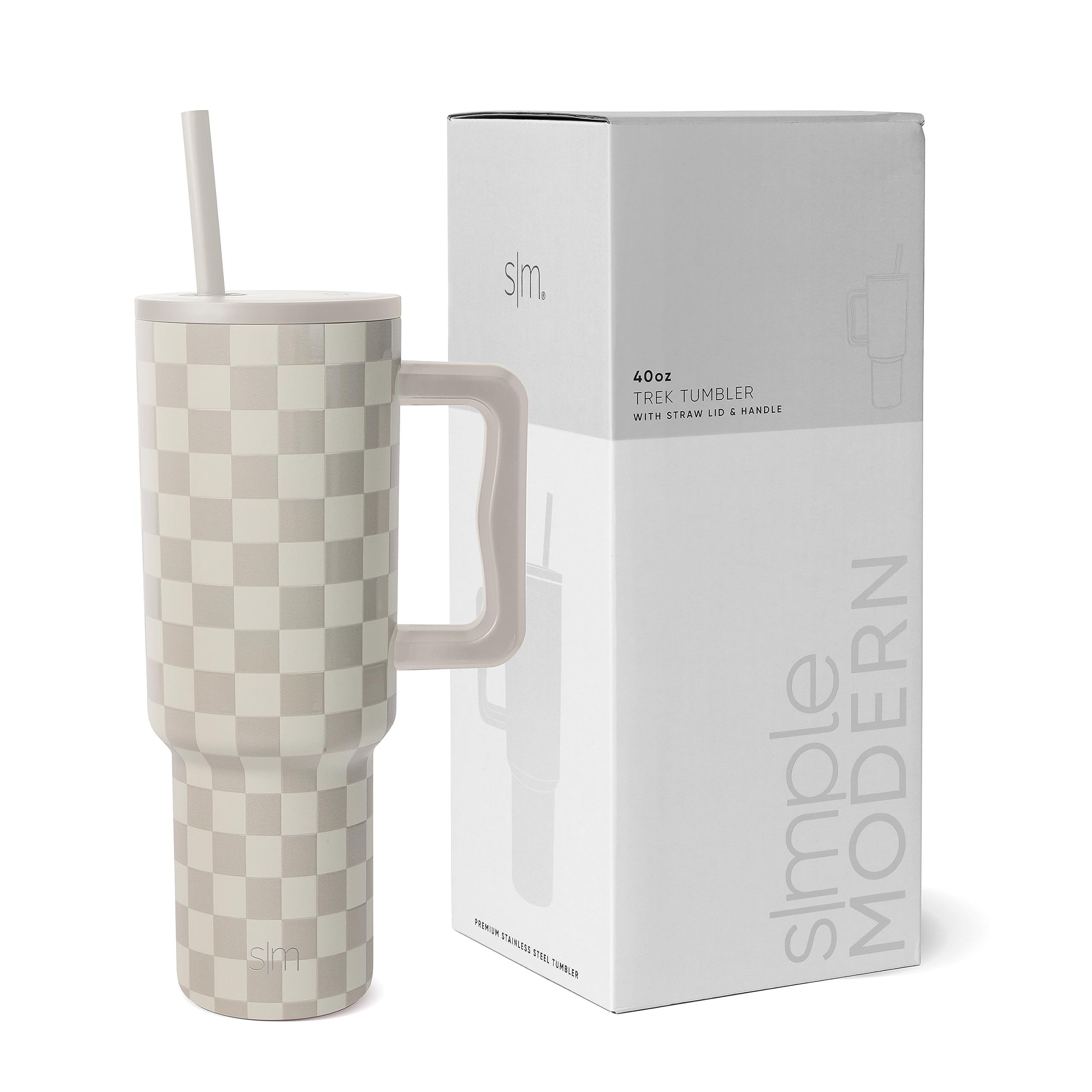 Simple Modern 40 oz Trek Tumbler with Handle and Straw Lid | Cup Holder Friendly Insulated Stainl... | Amazon (US)