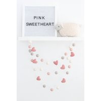 Pink Sweetheart Felt Ball Garland 8 feet long Valentines Day Garland  Felt Heart Garland Valentines Day Decor Pink Valentines Day | Etsy (US)