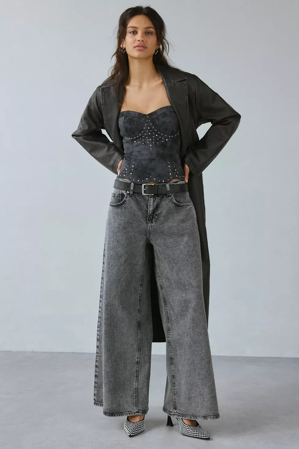 Silence + Noise Paige Faux Suede Studded Tube Top | Urban Outfitters (US and RoW)