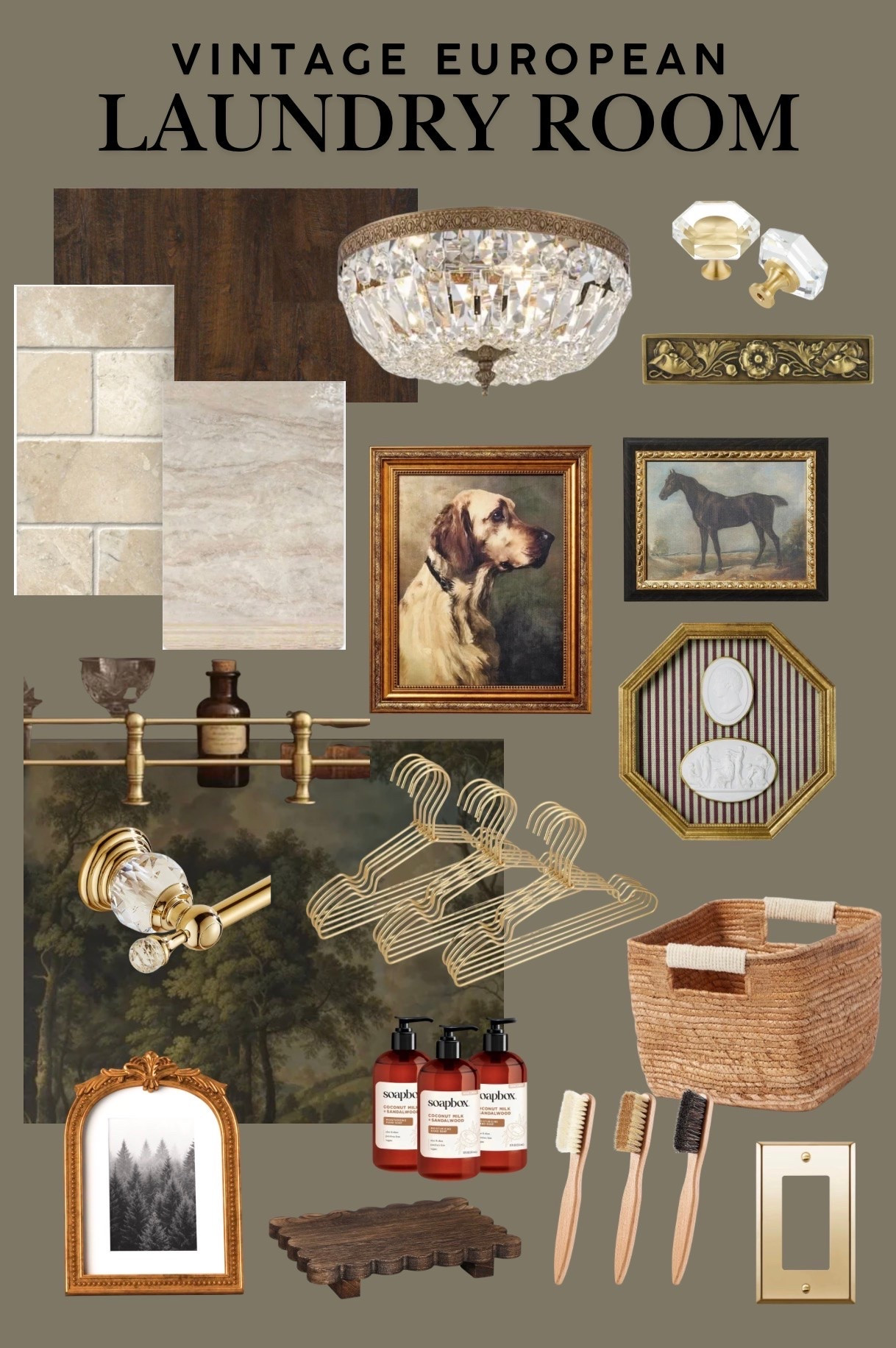 Shop our laundry room decor and fixtures! Get this vintage European look. Wallpaper is from Wall Blush.

#LTKHome
