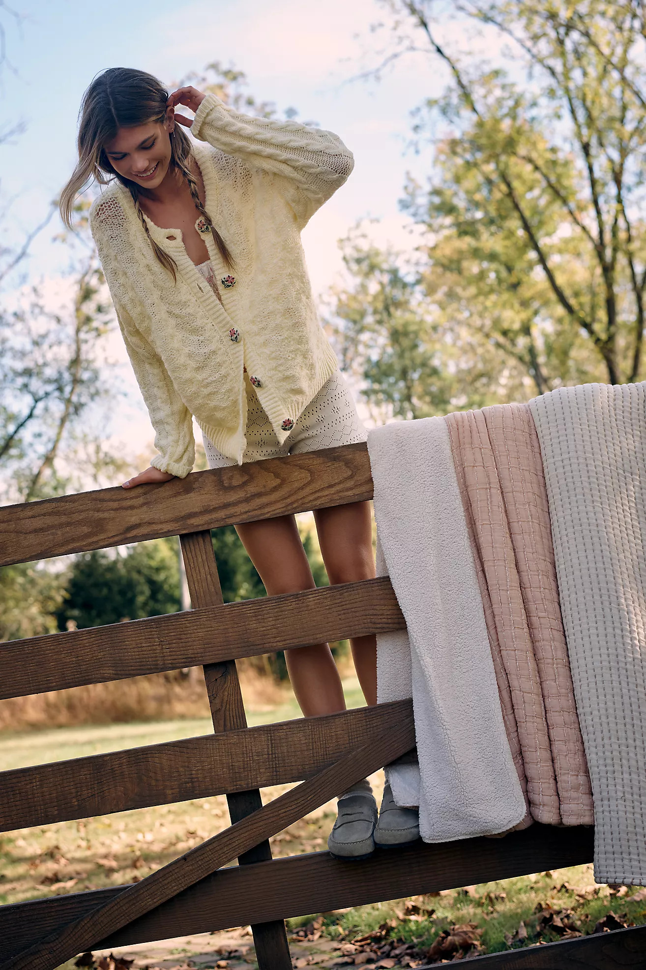 LyreBird Novelty Button Cardigan Sweater | Anthropologie (US)