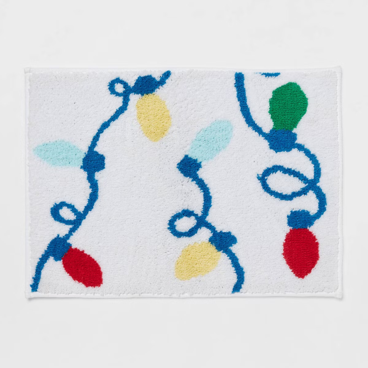 17"x24" String Lights Christmas Bath Rug White - Wondershop™ | Target