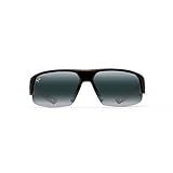 Maui Jim Men's Switchbacks 523-02MR Polarized Shield Sunglasses, Matte Black Rubber, 68 mm | Amazon (US)