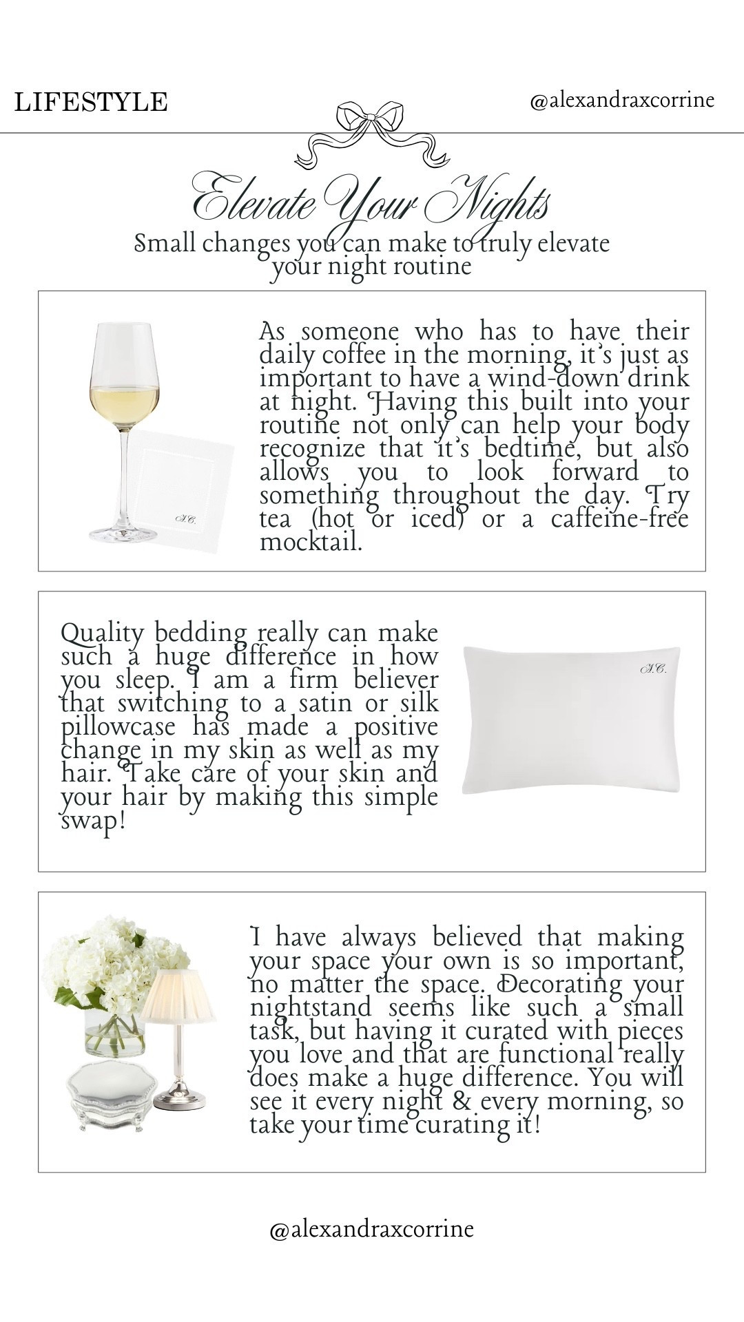 Elevate your nights 🕯️ Small changes you can make to truly elevate your night routine ☁️

Night routine, chic elegant lifestyle, little luxuries, romanticize your life, self care aesthetic, home finds, home decor 

#LTKHome #LTKdayinmylife #LTKselfcare