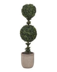 42in U V Resistant Double Ball Topiary In Magnesium Oxide Pot | TJ Maxx