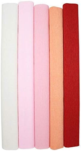 Just Artifacts 70g Premium Crepe Paper Rolls - 8ft Length/20in Width (5pcs, Color: Just Peachy) | Amazon (US)