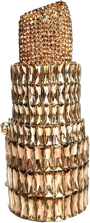 Women Glittering Lipstick Evening Bag Rhinestone Crystal Evening Clutch Vintage Wedding Party Pro... | Amazon (US)
