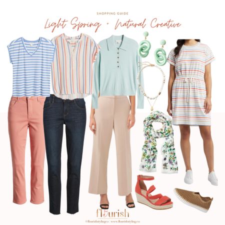 Are you a Light Spring? This collection is for you! When combined with the Natural and Creative style archetypes, we get something that is fun, playful, and easy. Shop this collection that we recently put together for a client who did a wardrobe overhaul! 
#springcolors #lightspring #springpalette #capsulewardrobe

#LTKSeasonal #LTKStyleTip #LTKWorkwear