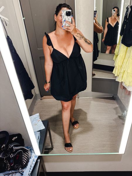 This dress from Target is perfect for the summer! Bubble hem on the bottom with cap sleeves and a lace up back to give it that extra oomph! Perfect little black dress! 

Comes in two colors and goes up to size 4X. I’m wearing a L here 

Summer dress
Dress
Wedding guest dress
Little black dress
LBD
summer outfit 
Date night outfit 

#LTKSeasonal #LTKSummerSales #LTKMidsize
