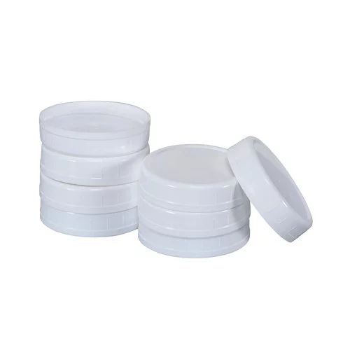 Mainstays Pack of 8 BPA-Free Plastic Regular Mouth Canning Jar Lids, White - Walmart.com | Walmart (US)