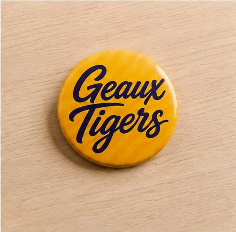 Purple & Gold Game Day Buttons | LSU Inspired | Geaux Tigers | Etsy (Global)