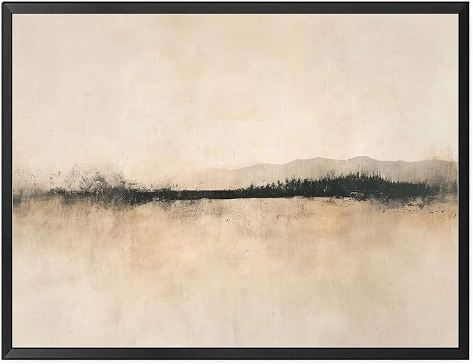 LUCKLYDOUDOU Poster Wall Art Print Neutral Landscape Art Print Abstract Painting Modern Home and ... | Amazon (US)