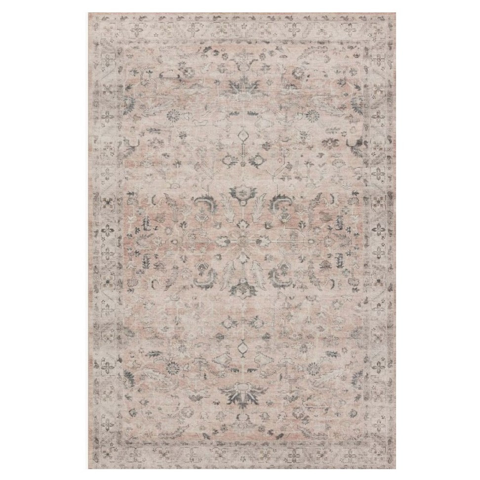 Loloi Hathaway Global Bazaar Blush Pink Floral Patterned Rug - 9'x12' | Kathy Kuo Home