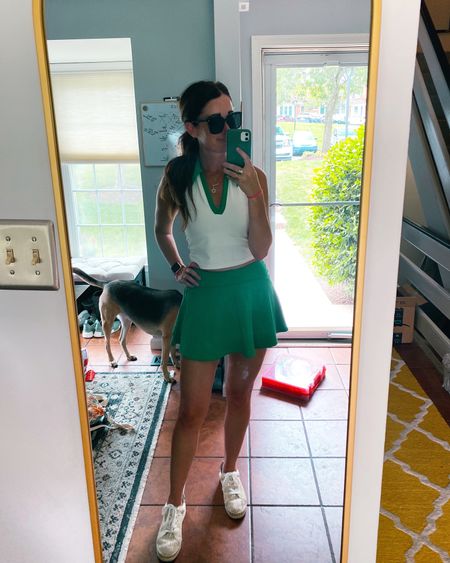Tennis or golf anyone? Bought this outfit earlier this year just for fun…I love matchy 2 piece outfits. Wore this today for my sons miniature golf party! Sporty outfit, workout clothes, fitness

#LTKFitness #LTKSeasonal #LTKsalealert