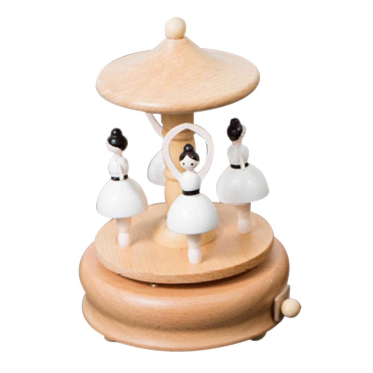 VALICLUD Wooden Rotating Carousel Music Box with Wind-Up Mechanism, Ballet Girl Figurine, Retro D... | Amazon (CA)