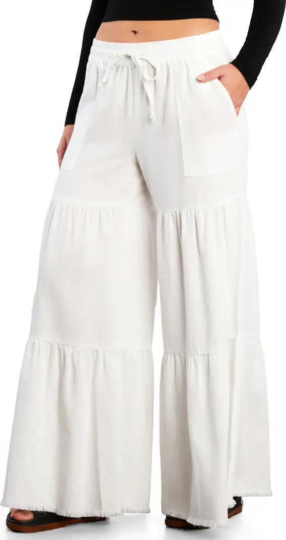 Fancy Cotton Blend Tiered Pants | Nordstrom