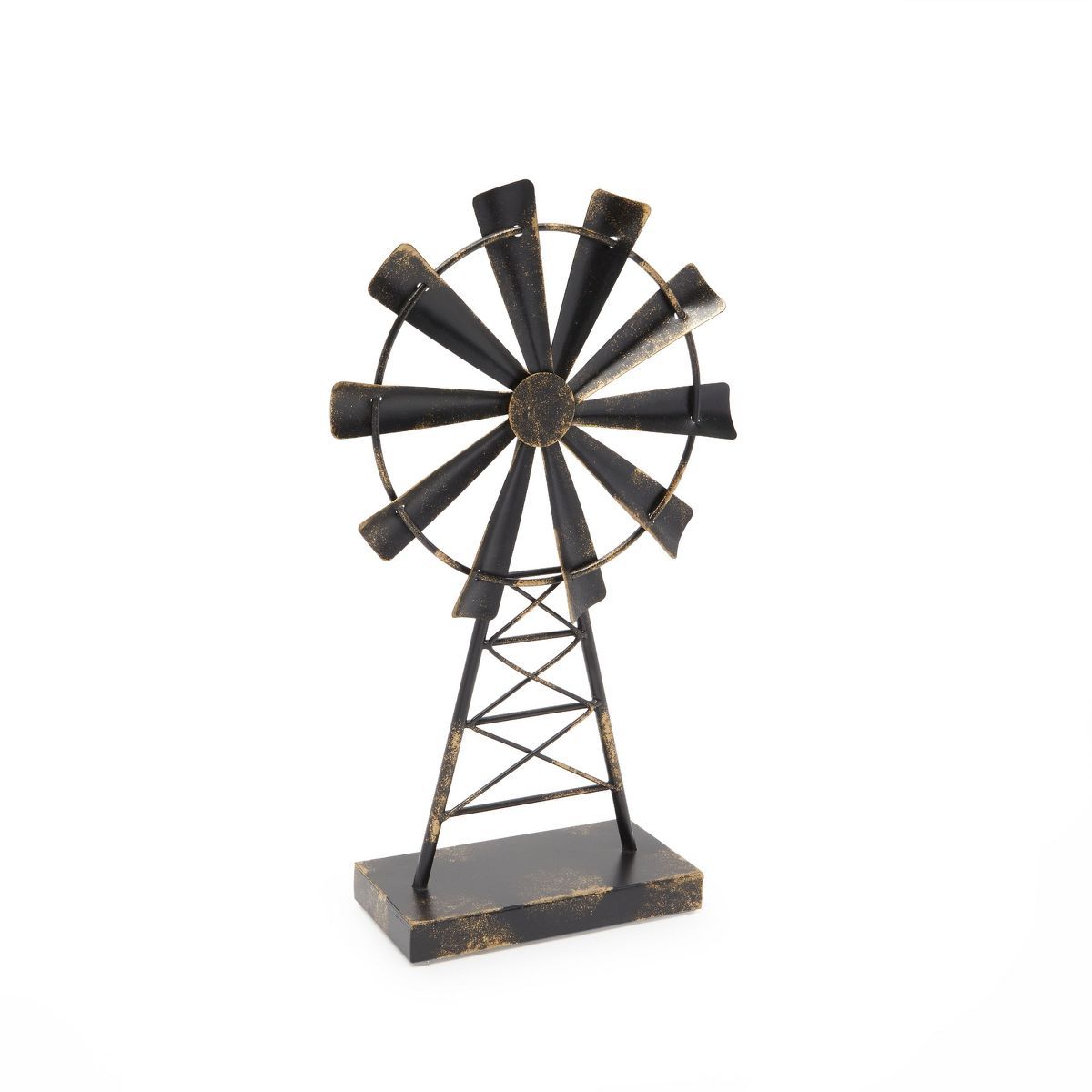 Farmlyn Creek Metal Windmill for Farmhouse Decor, Rustic Home Decorations (8 x 14 Inches) | Target