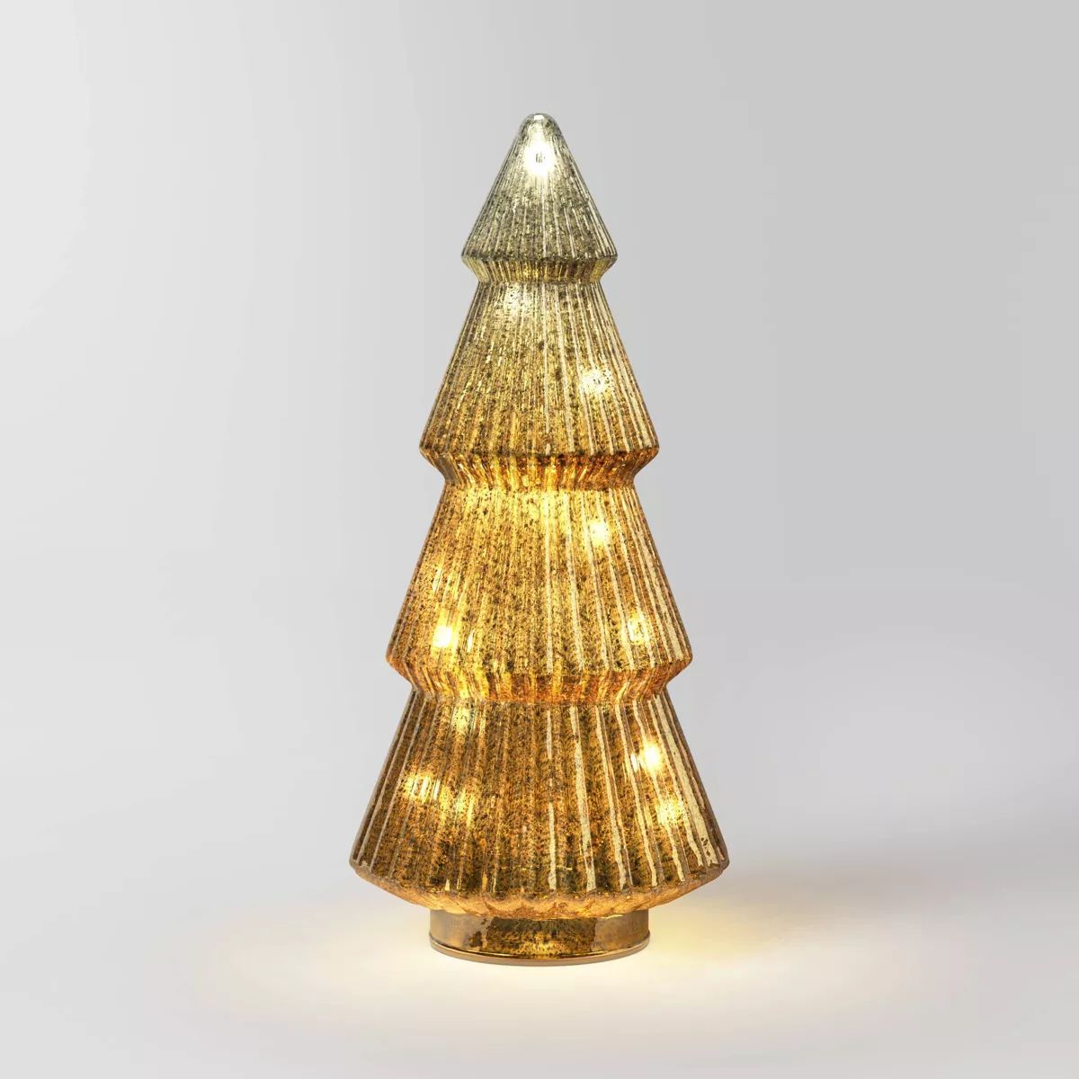 14.75" Battery Operated Lit Glass Christmas Tree Sculpture - Wondershop™ | Target