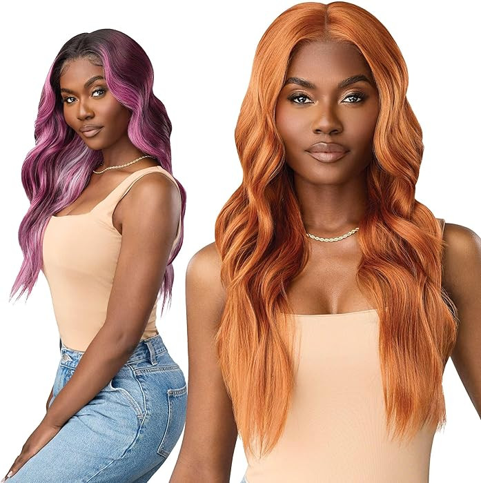 Outre Lace Front Wig - Melted Hairline - MH 116 (DRST4/HONEY WALNUT) | Amazon (US)