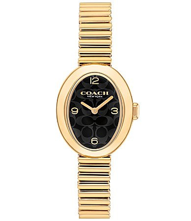 COACH Women's Sammy Quartz Analog Stainless Steel Bracelet Watch - Gold/Black Dial | Dillard's