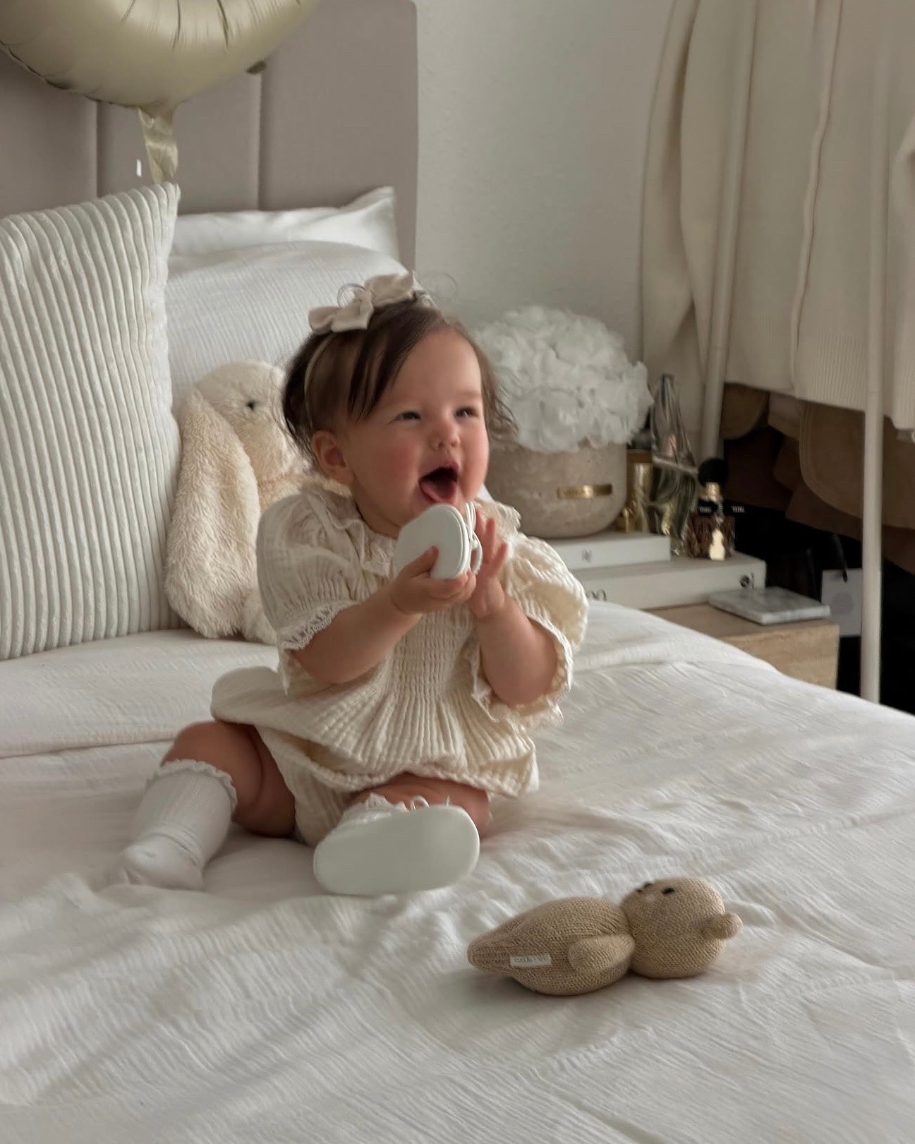 Neutral onesie and ballet flats outfit for baby girl

#LTKmomlife #LTKBaby #LTKKids