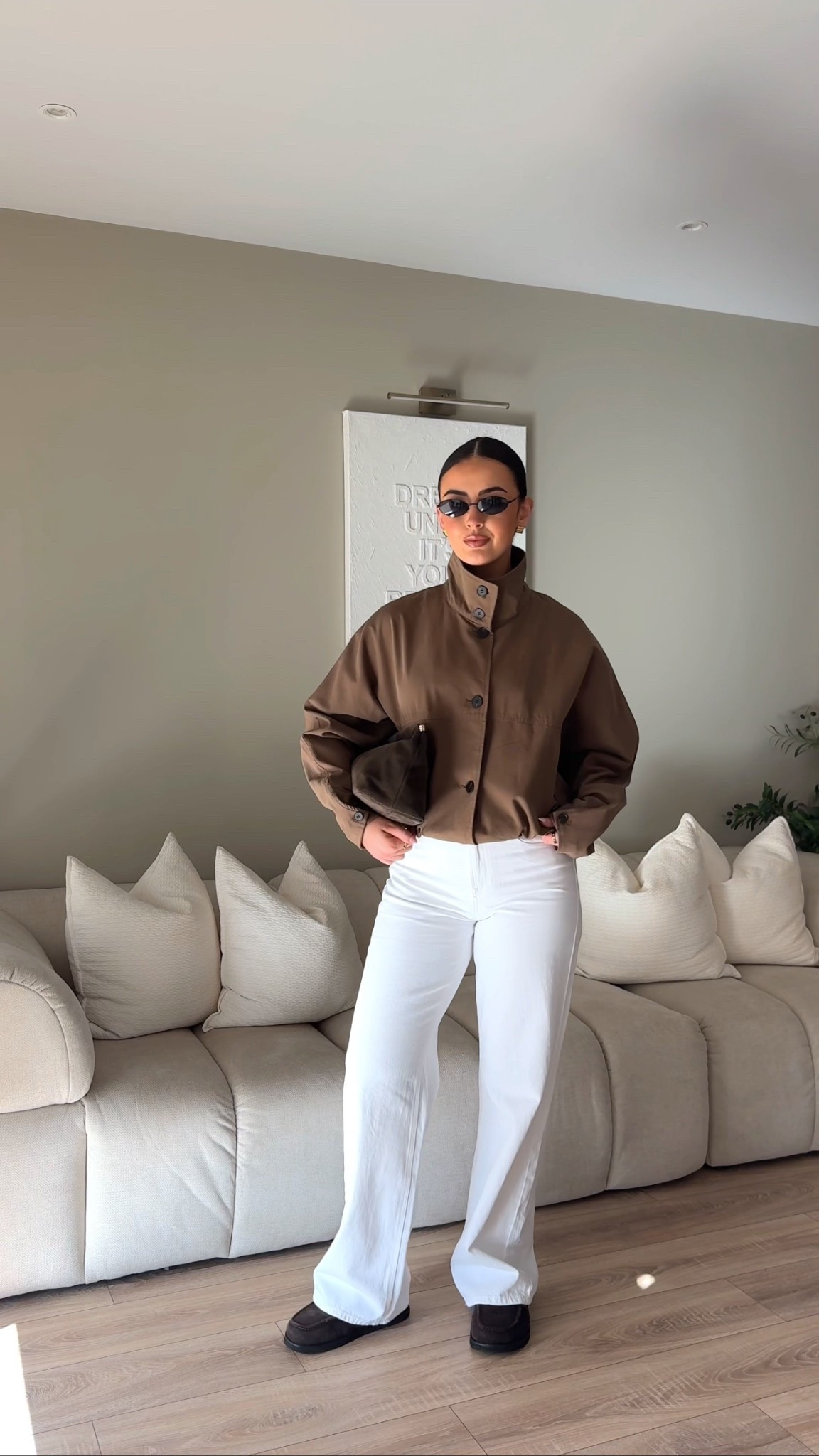 I wear a size S in the jacket 🤎 and jeans are true to size!

Zara jacket, funnel neck jacket, white jeans, dune mules, mules, brown jacket, windbreaker 

#LTKspring #LTKeurope #LTKuk