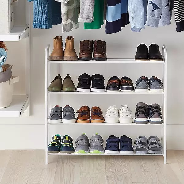 The Container Store 4-Tier Shoe Rack with Adjustable Bars | The Container Store