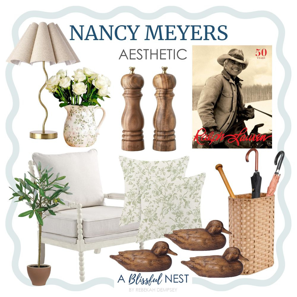 Effortless beauty in every detail. Snag these timeless finds today.
Wood salt and pepper grinder mills, decorative book, wicker narrow umbrella stand, spindle accent chair, sage green floral pillow, faux olive topiary, duck home decor, white and green floral ceramic vase, umbrella form fabric lampshade. 

 #LTKHome #LTKFindsUnder50 #LTKFindsUnder100