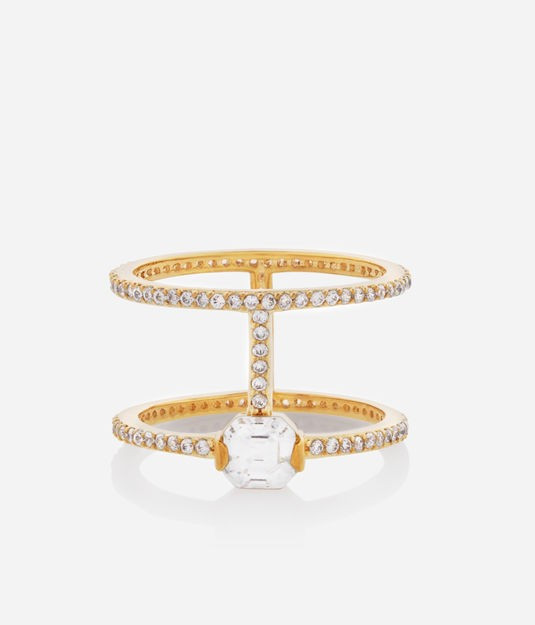 Luxe Asscher Cut Harness Ring | Henri Bendel