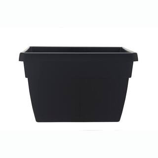 Dynamic Design Newbury 16 in. Black Resin Deck Rail Planter NR1610BK | The Home Depot