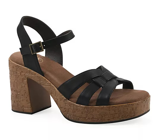 White Mountain Adjustable Heeled Sandals - Barista - QVC.com | QVC