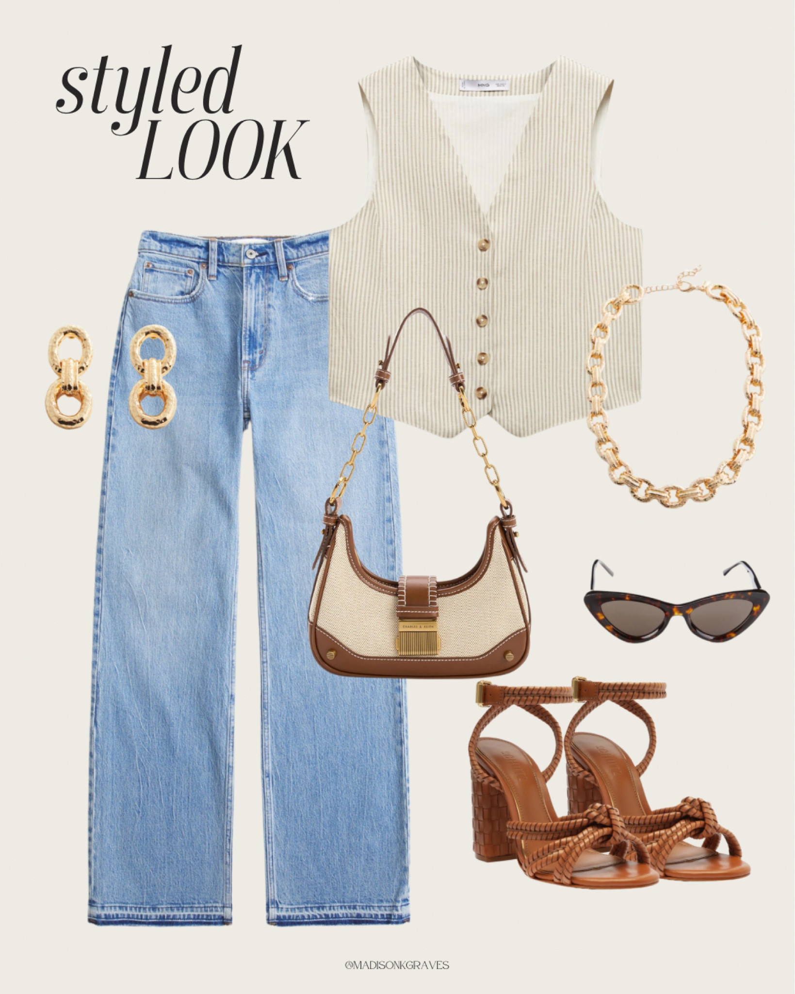 Happy Hour Styled Look - LIVING for this outfit, just ordered everything here myself bc I can’t wait to wear this to my next happy hour. 


Casual summer outfit, summer outfit, summer look, summer style, vacation outfit, casual style, casual outfit, mom fashion, jeans, denim, Abercrombie, mango, vest, linen, tailored vest, block heel, summer sandals, summer heels, Charles and Keith, cross body, handbag, 

#LTKTravel #LTKFindsUnder100 #LTKStyleTip