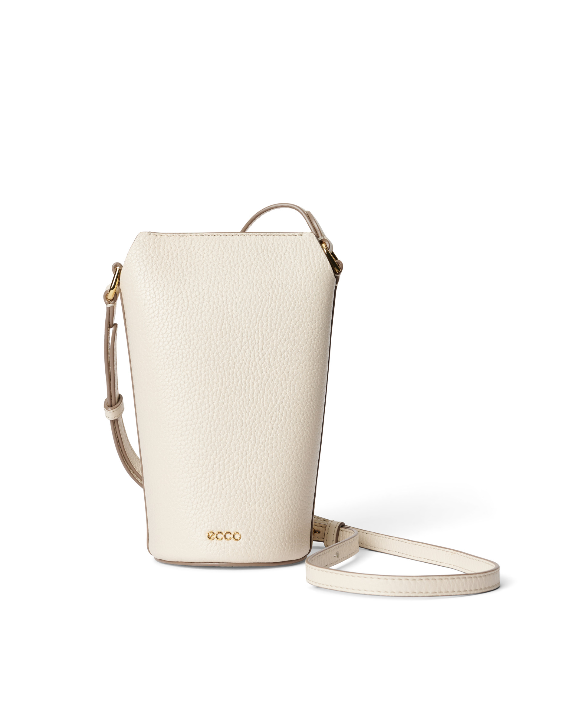 ECCO® Pebble Pot Leather Crossbody Bag | Beige | ECCO (US)