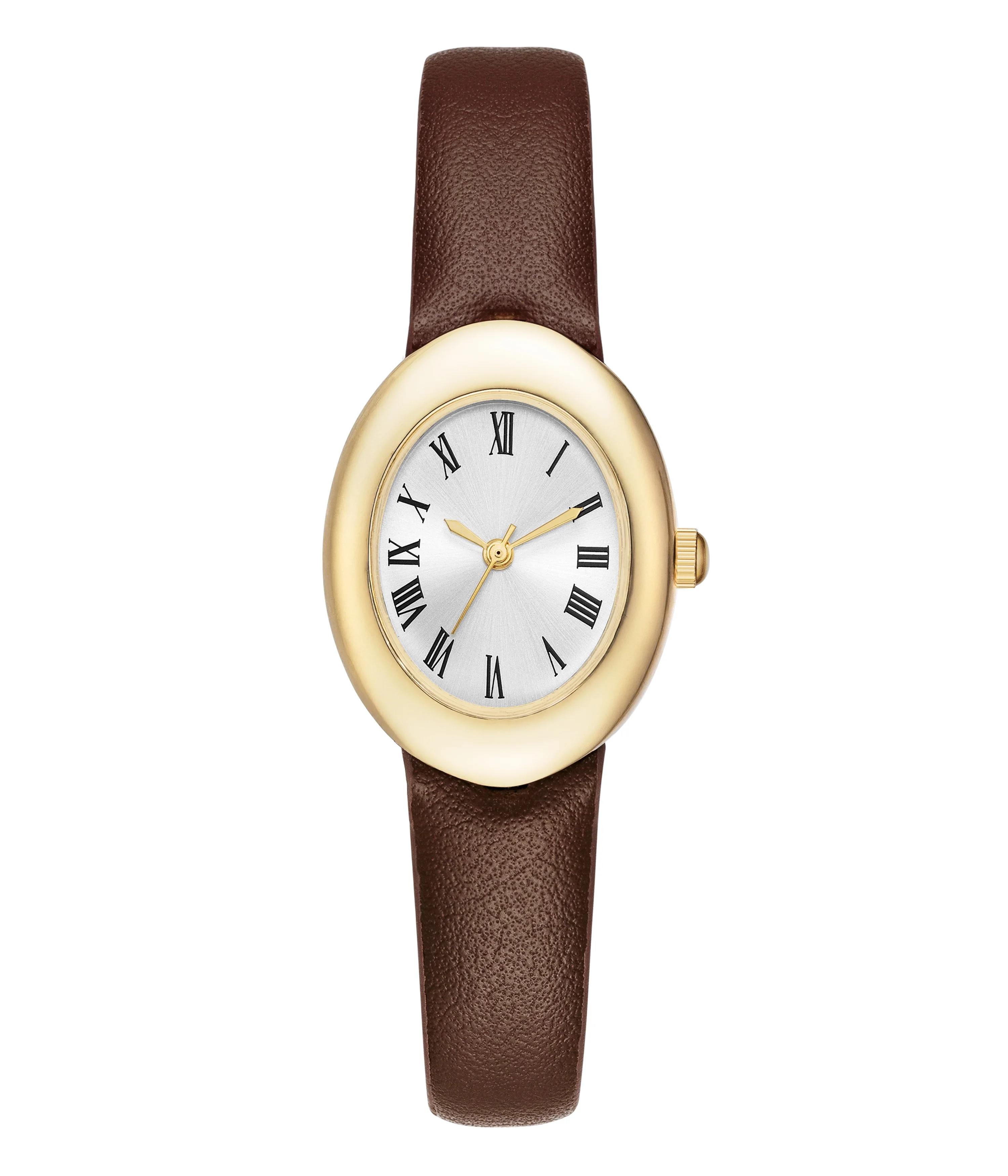 Time & Tru Women's Leather Strap Wristwatch | Walmart (US)