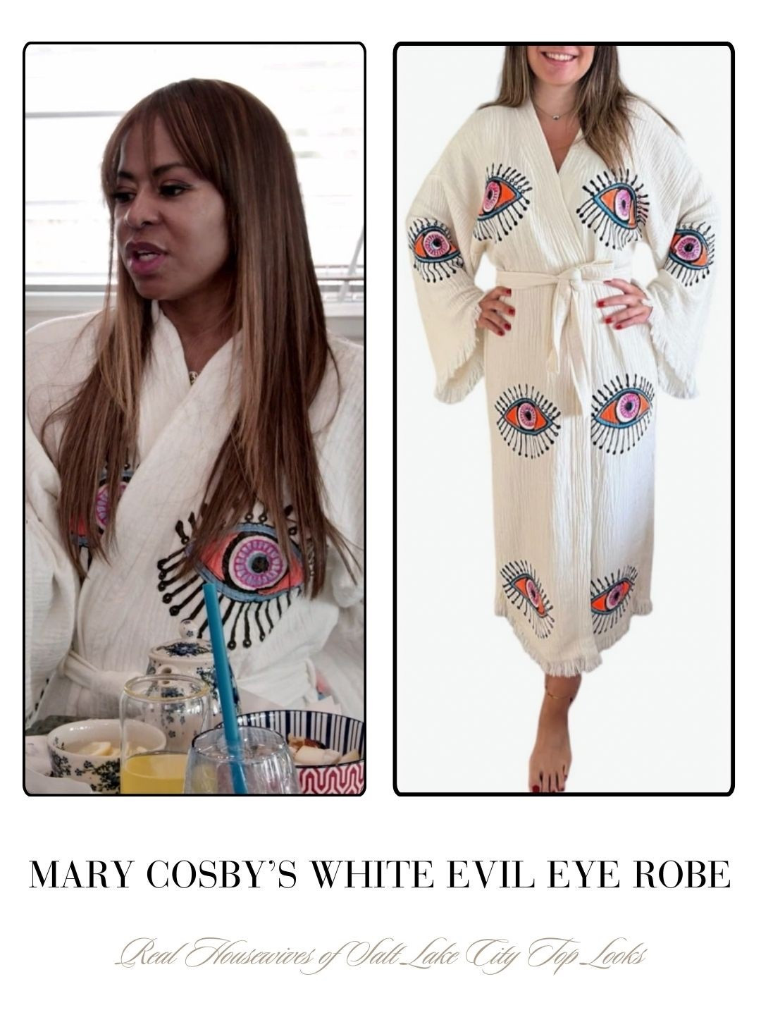 Mary Cosby’s White Evil Eye Robe 