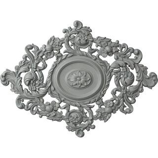 22-1/2" W x 30-3/8" H x 1-1/2" Katheryn Urethane Ceiling Medallion, Primed White | The Home Depot