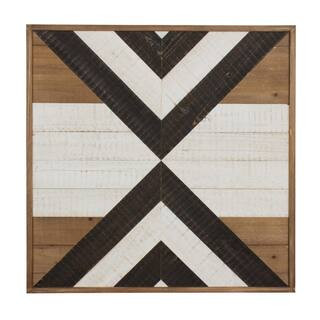 Kate and Laurel Baralt Wood Brown Plaque Wall Art | The Home Depot
