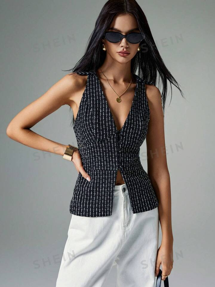Poéselle Women's Sleeveless Casual Blouse | SHEIN