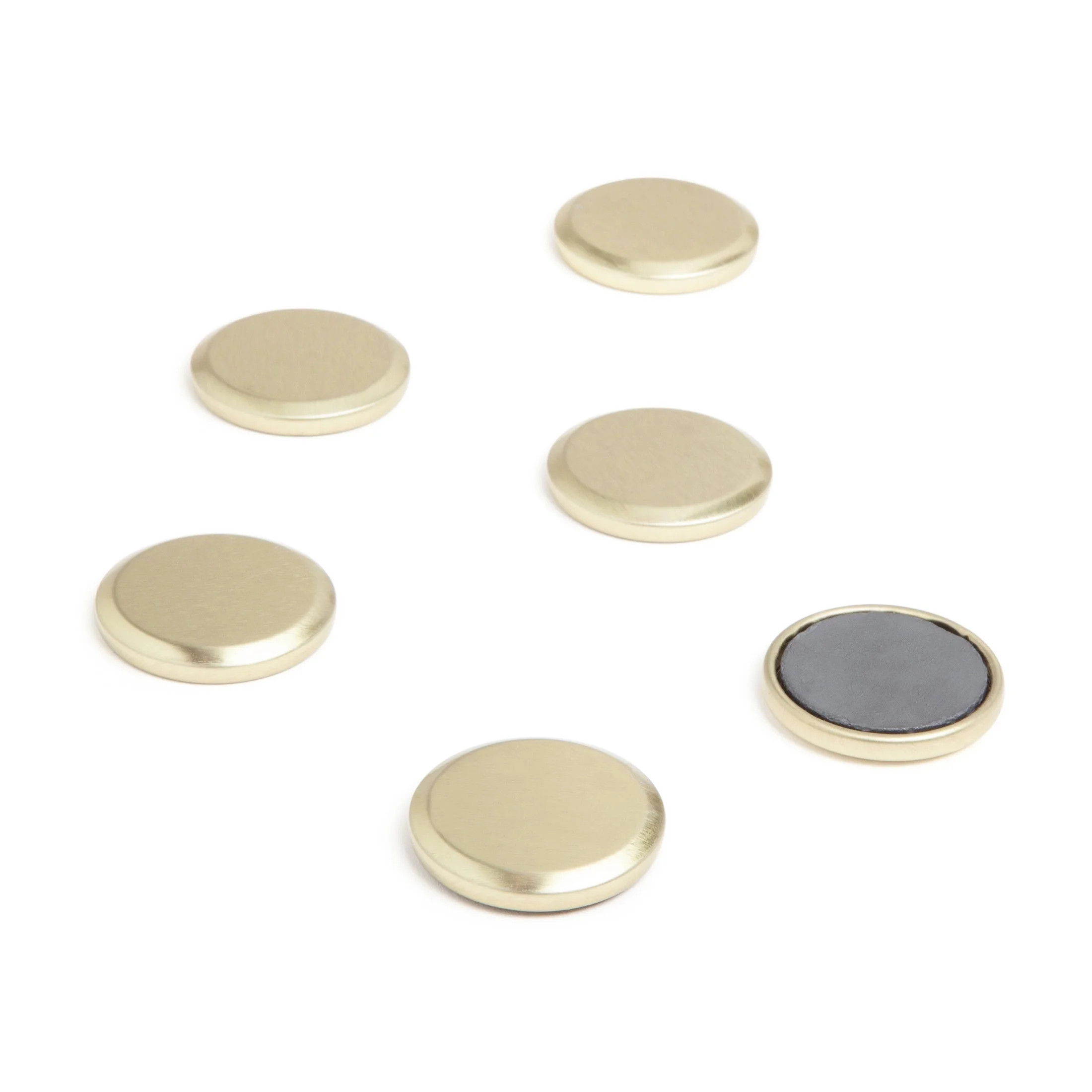 U Brands Round Metal Magnets, Set of 6, Gold Metal | Walmart (US)
