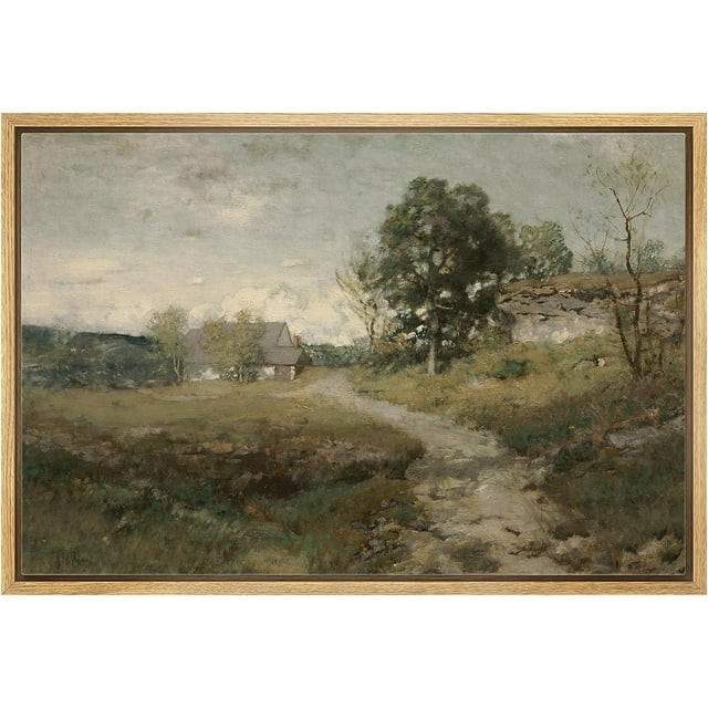 PixonSign Framed Canvas Print Wall Art Country Village Rustic Rural Landscape Nature Wilderness I... | Walmart (US)