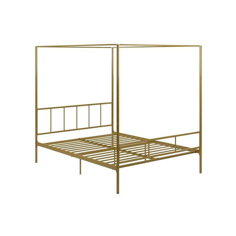 Novogratz Marion Canopy Bed Frame, Gold, Queen | Amazon (US)