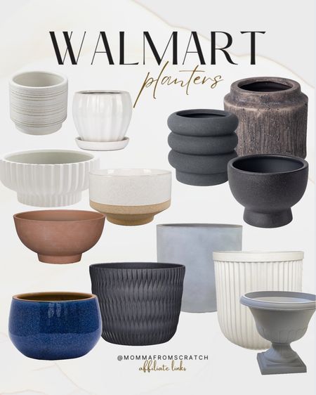 Outdoor planters from Walmart that’s are gorgeous and affordable! Small to large planters, ceramic pots, resin pots and more! Black pots, white pots. 

#LTKSeasonal #LTKfindsunder50 #LTKhome