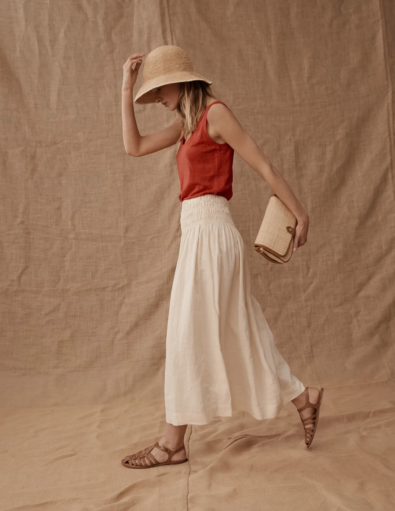 Raffia Bucket Hat | Boden (UK & IE)