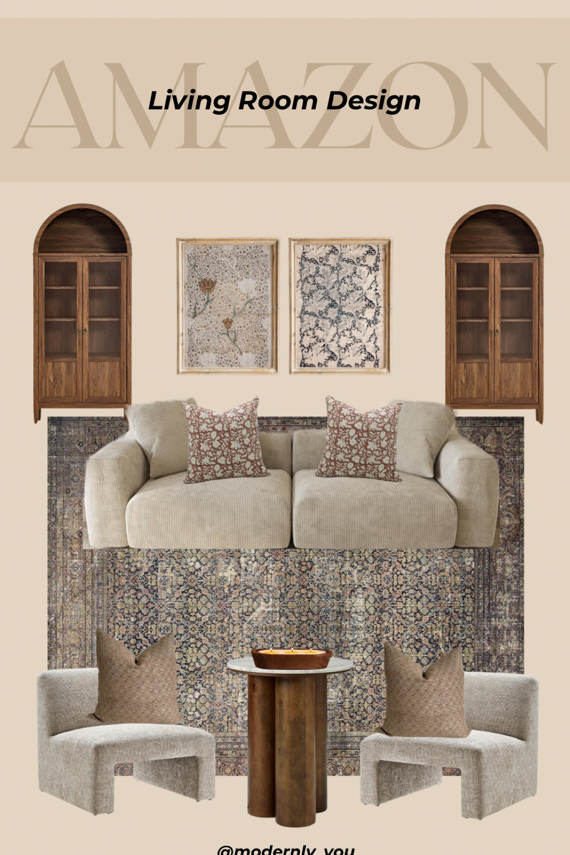 Modern & neutral style living room design by Amazon products — loving the warm brown this winter season! 

#Amazonhome


#LTKStyleTip #LTKHome